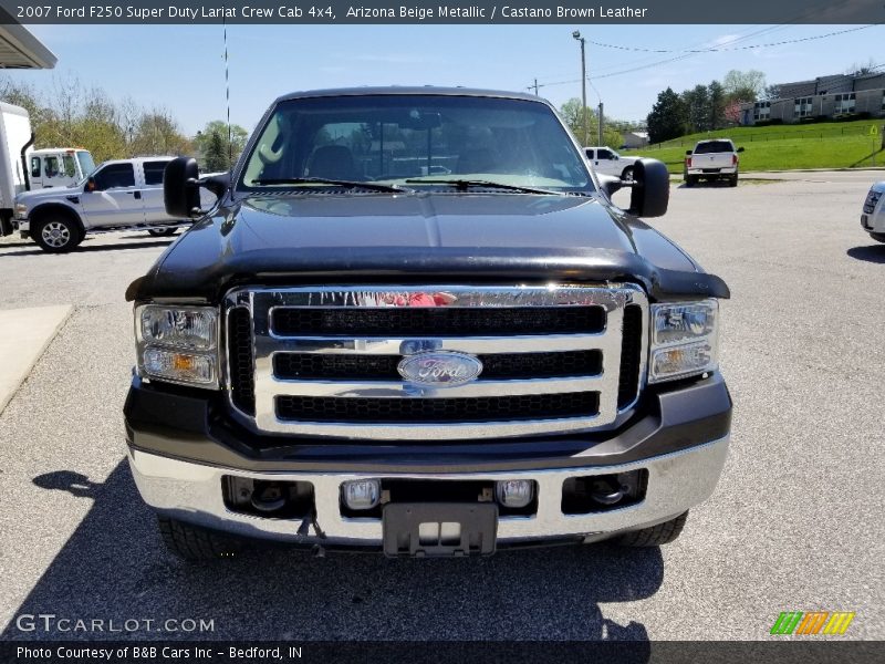 Arizona Beige Metallic / Castano Brown Leather 2007 Ford F250 Super Duty Lariat Crew Cab 4x4