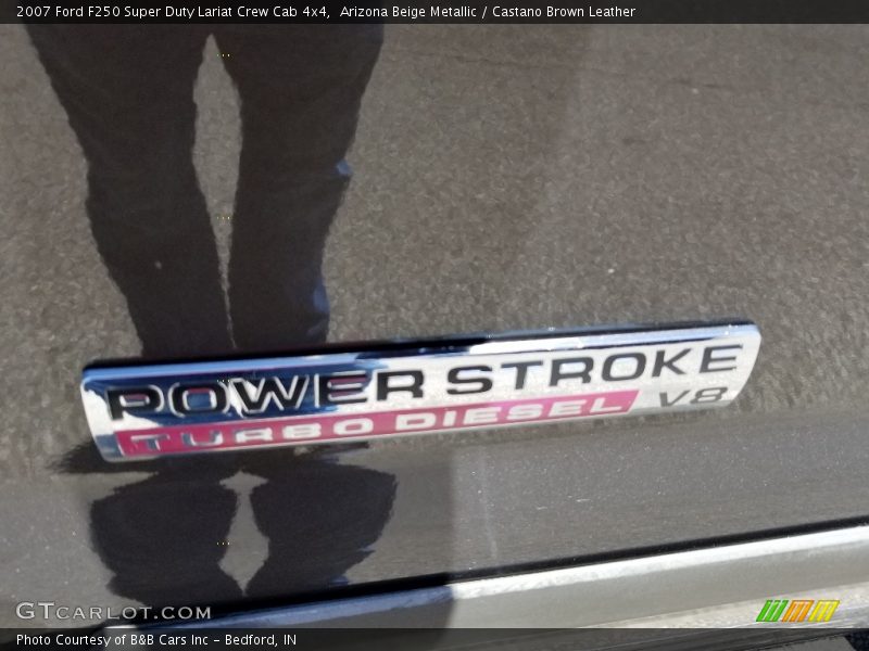 Arizona Beige Metallic / Castano Brown Leather 2007 Ford F250 Super Duty Lariat Crew Cab 4x4