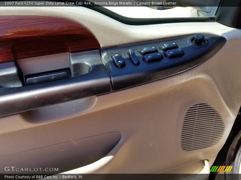 Arizona Beige Metallic / Castano Brown Leather 2007 Ford F250 Super Duty Lariat Crew Cab 4x4