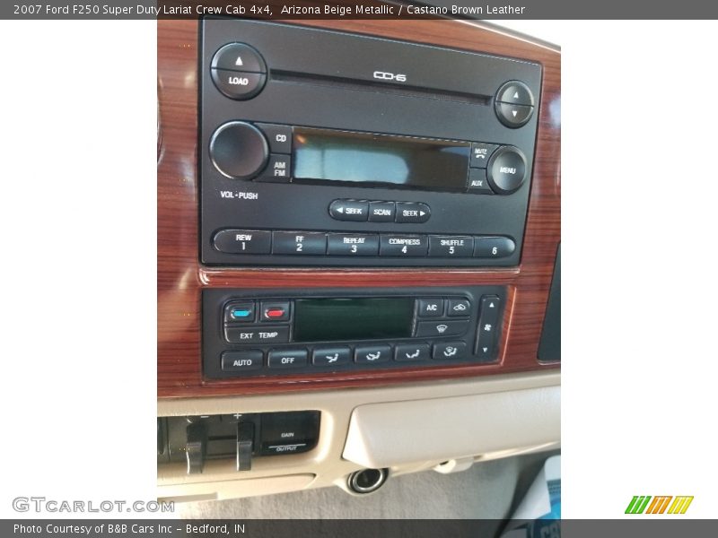 Arizona Beige Metallic / Castano Brown Leather 2007 Ford F250 Super Duty Lariat Crew Cab 4x4