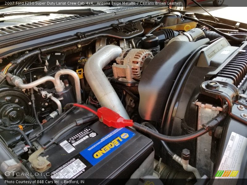Arizona Beige Metallic / Castano Brown Leather 2007 Ford F250 Super Duty Lariat Crew Cab 4x4