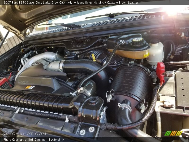 Arizona Beige Metallic / Castano Brown Leather 2007 Ford F250 Super Duty Lariat Crew Cab 4x4
