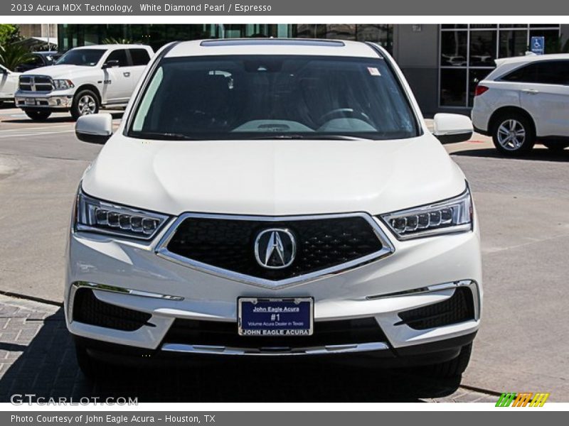 White Diamond Pearl / Espresso 2019 Acura MDX Technology