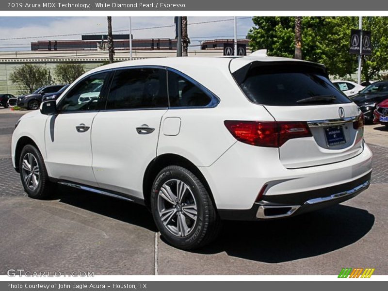 White Diamond Pearl / Espresso 2019 Acura MDX Technology