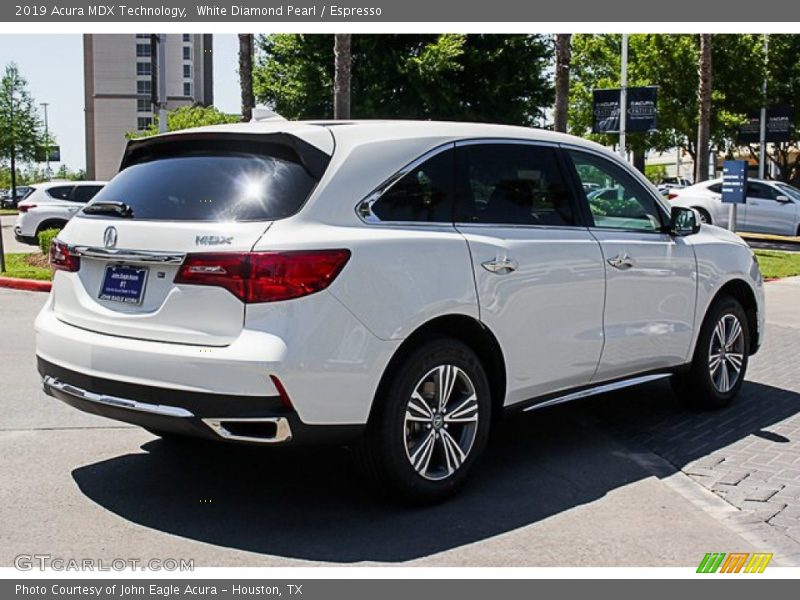White Diamond Pearl / Espresso 2019 Acura MDX Technology