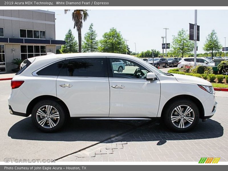 White Diamond Pearl / Espresso 2019 Acura MDX Technology