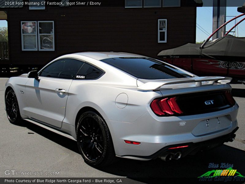 Ingot Silver / Ebony 2018 Ford Mustang GT Fastback