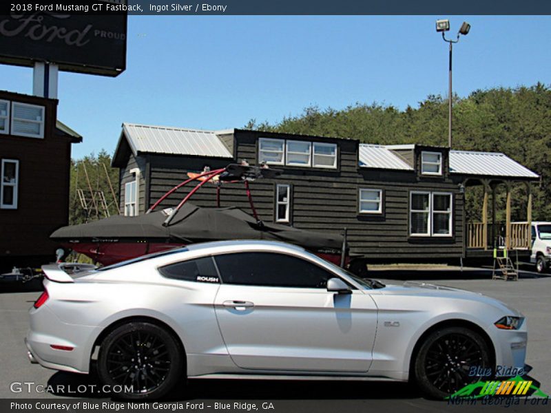Ingot Silver / Ebony 2018 Ford Mustang GT Fastback