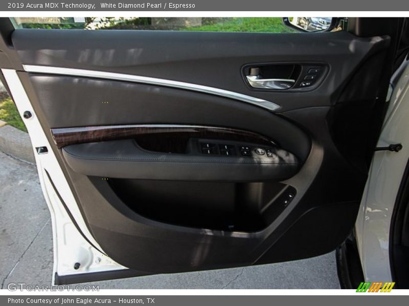 White Diamond Pearl / Espresso 2019 Acura MDX Technology