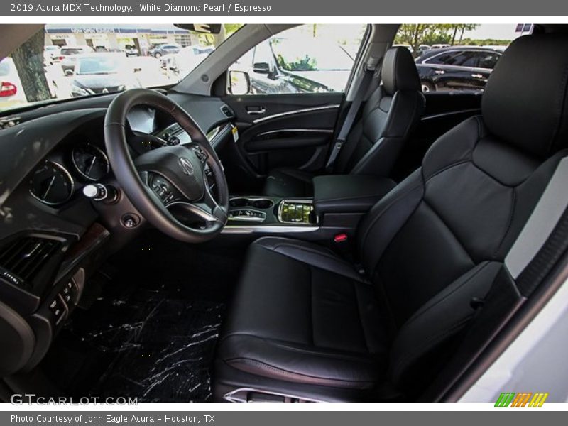 White Diamond Pearl / Espresso 2019 Acura MDX Technology