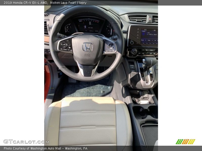 Molten Lava Pearl / Ivory 2019 Honda CR-V EX-L AWD