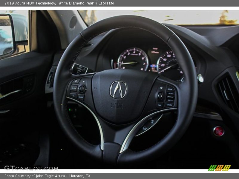 White Diamond Pearl / Espresso 2019 Acura MDX Technology