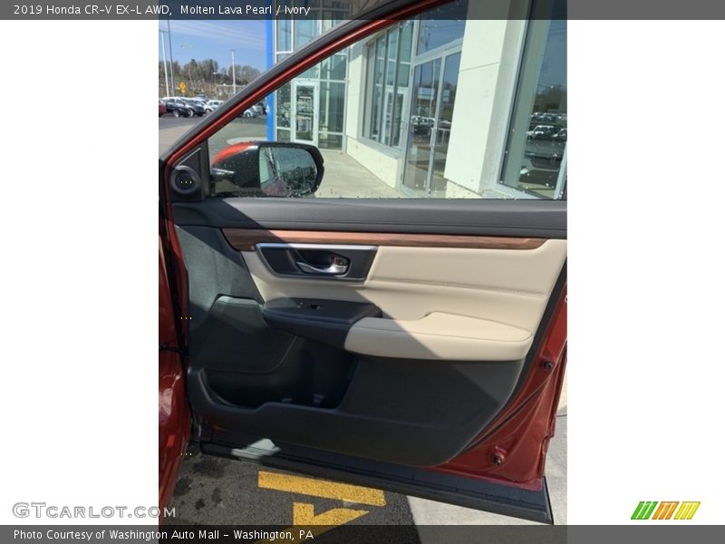 Molten Lava Pearl / Ivory 2019 Honda CR-V EX-L AWD