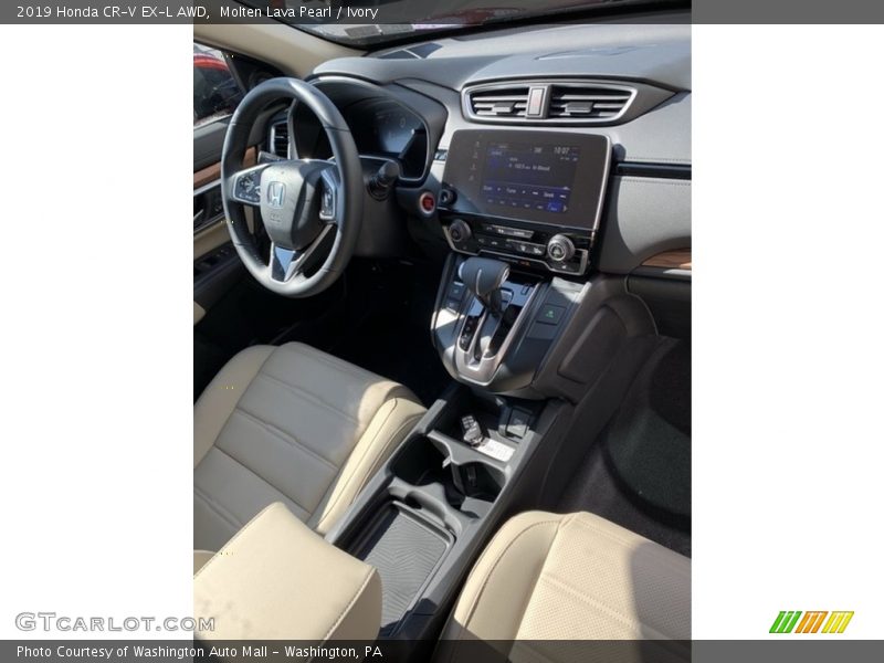 Molten Lava Pearl / Ivory 2019 Honda CR-V EX-L AWD