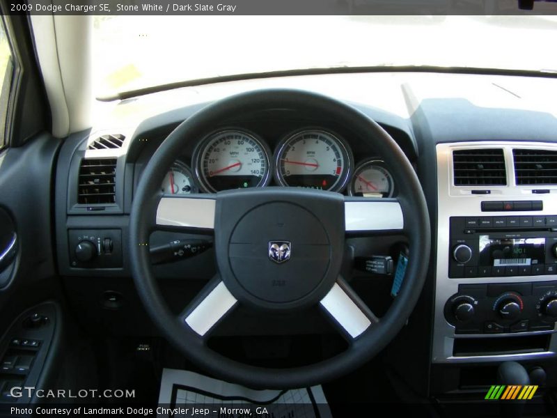 Stone White / Dark Slate Gray 2009 Dodge Charger SE