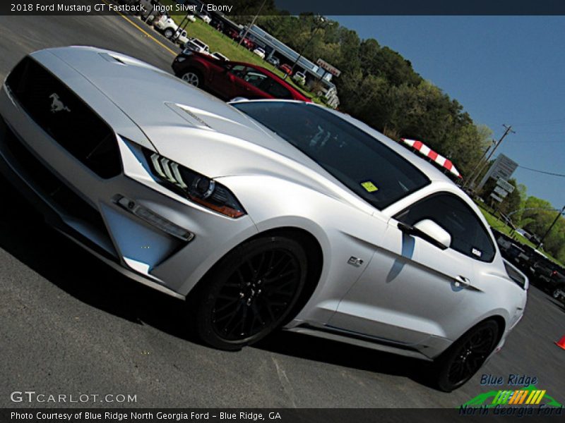 Ingot Silver / Ebony 2018 Ford Mustang GT Fastback