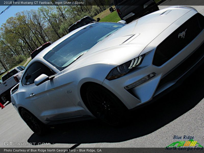 Ingot Silver / Ebony 2018 Ford Mustang GT Fastback