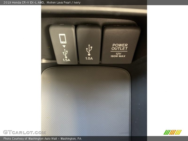 Molten Lava Pearl / Ivory 2019 Honda CR-V EX-L AWD