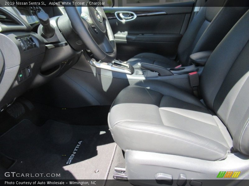 Aspen White Tricoat / Charcoal 2019 Nissan Sentra SL