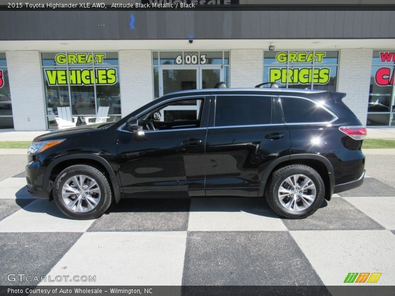 Attitude Black Metallic / Black 2015 Toyota Highlander XLE AWD