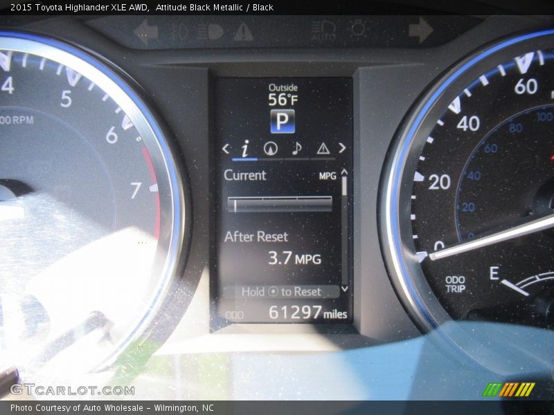 Attitude Black Metallic / Black 2015 Toyota Highlander XLE AWD