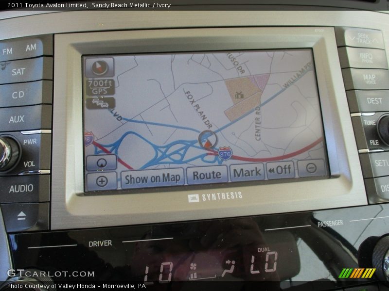 Sandy Beach Metallic / Ivory 2011 Toyota Avalon Limited