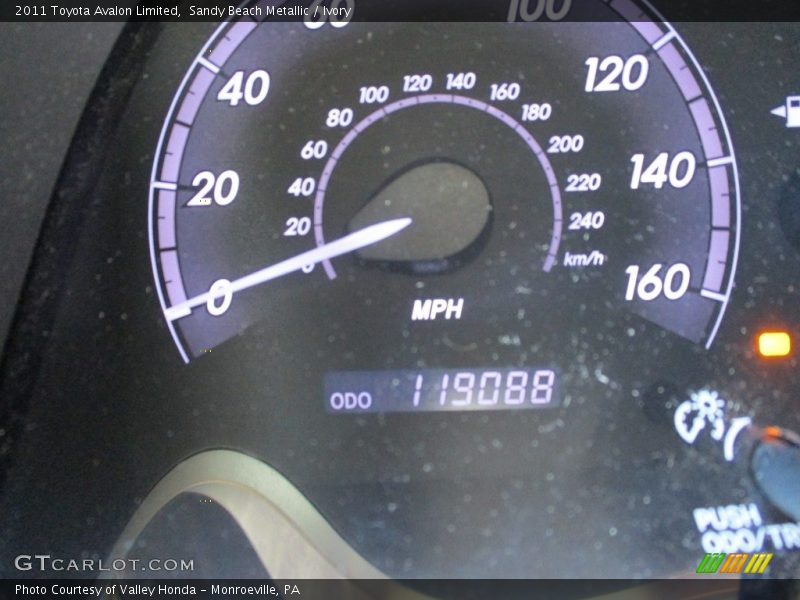 Sandy Beach Metallic / Ivory 2011 Toyota Avalon Limited