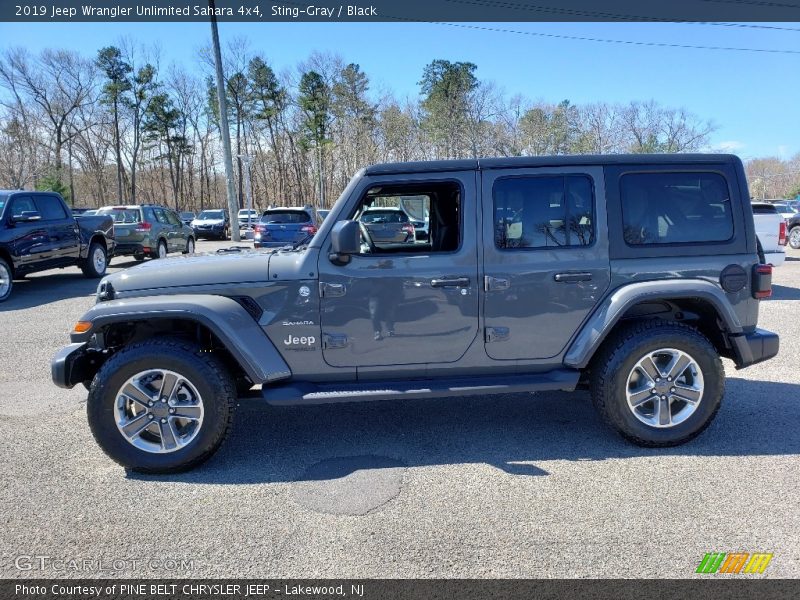 Sting-Gray / Black 2019 Jeep Wrangler Unlimited Sahara 4x4