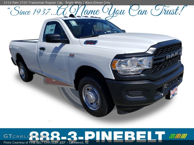 Bright White / Black/Diesel Gray 2019 Ram 2500 Tradesman Regular Cab