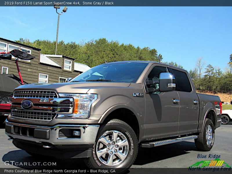 Stone Gray / Black 2019 Ford F150 Lariat Sport SuperCrew 4x4