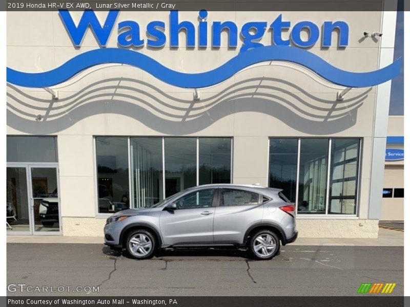 Lunar Silver Metallic / Gray 2019 Honda HR-V EX AWD
