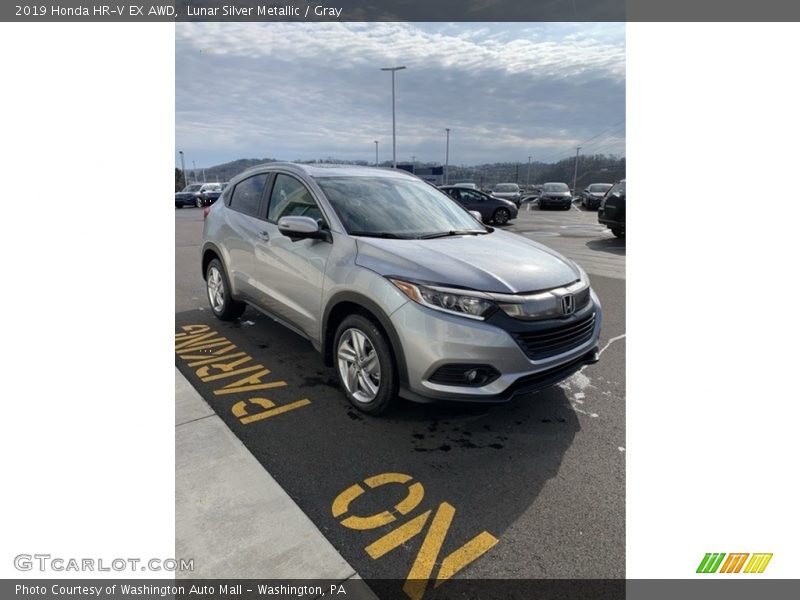 Lunar Silver Metallic / Gray 2019 Honda HR-V EX AWD