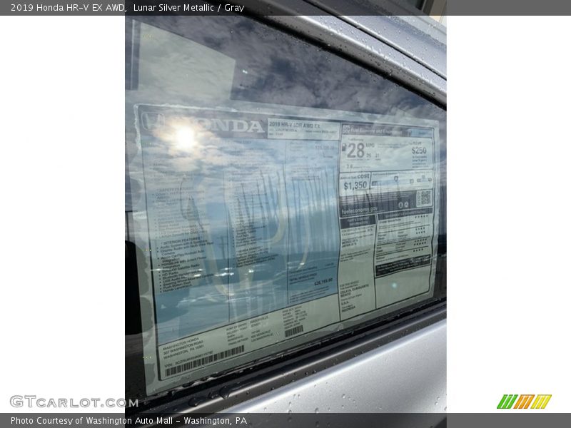 Lunar Silver Metallic / Gray 2019 Honda HR-V EX AWD