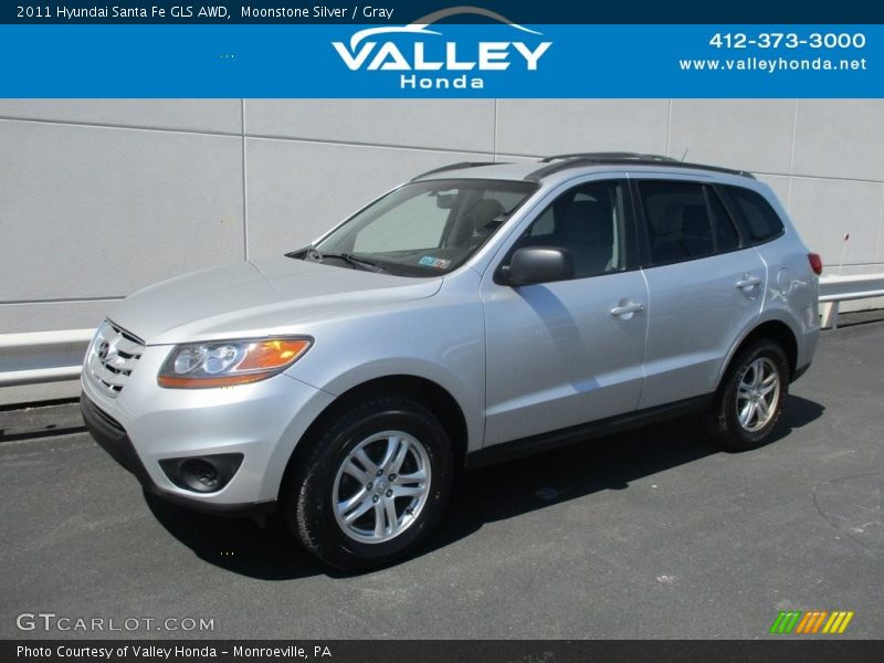 Moonstone Silver / Gray 2011 Hyundai Santa Fe GLS AWD