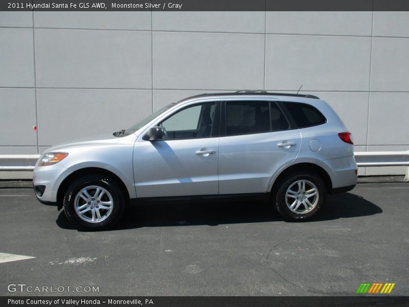 Moonstone Silver / Gray 2011 Hyundai Santa Fe GLS AWD
