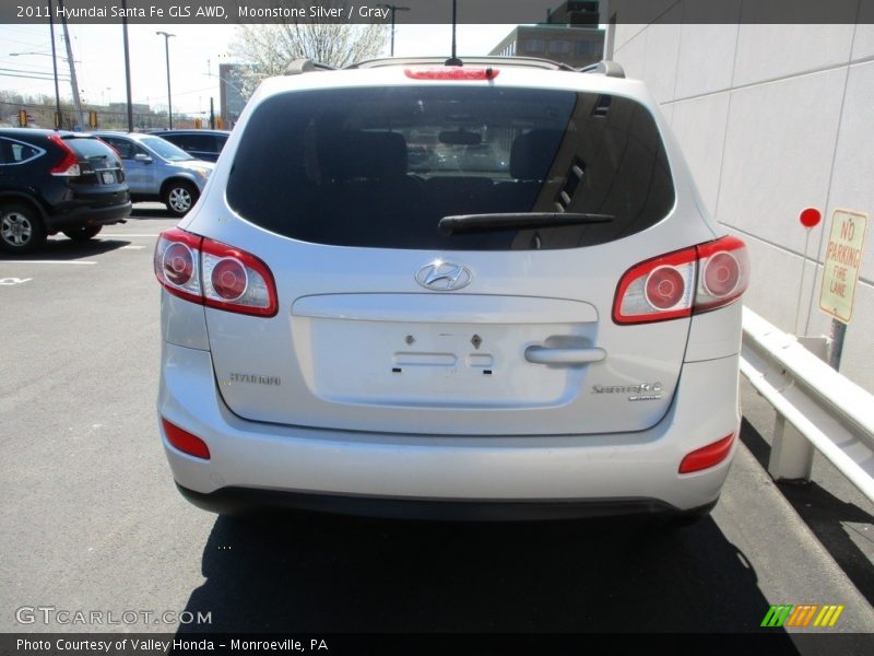 Moonstone Silver / Gray 2011 Hyundai Santa Fe GLS AWD