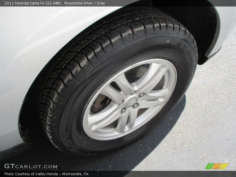 Moonstone Silver / Gray 2011 Hyundai Santa Fe GLS AWD