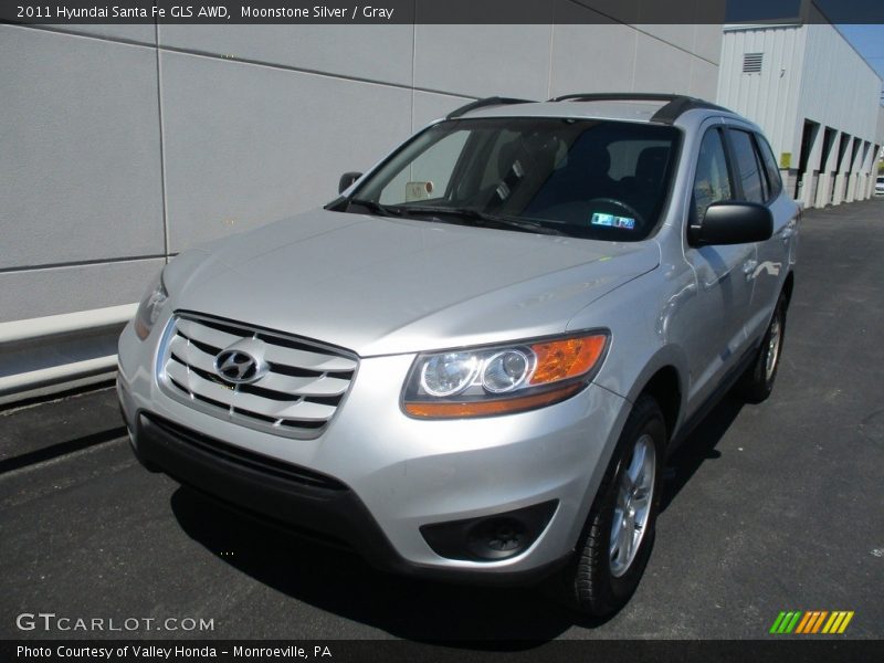 Moonstone Silver / Gray 2011 Hyundai Santa Fe GLS AWD