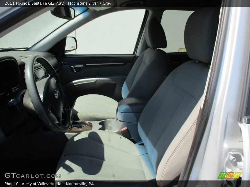 Moonstone Silver / Gray 2011 Hyundai Santa Fe GLS AWD