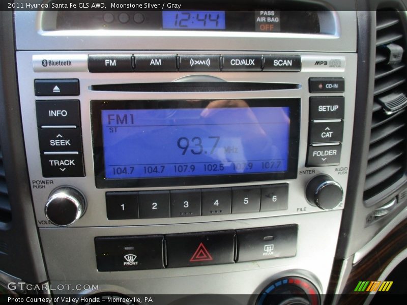 Moonstone Silver / Gray 2011 Hyundai Santa Fe GLS AWD