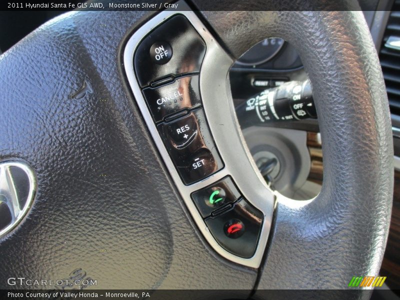 Moonstone Silver / Gray 2011 Hyundai Santa Fe GLS AWD