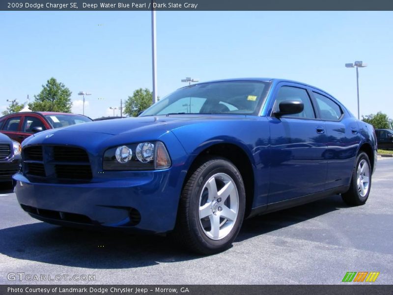 Deep Water Blue Pearl / Dark Slate Gray 2009 Dodge Charger SE