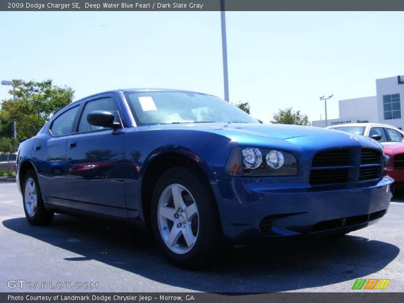 Deep Water Blue Pearl / Dark Slate Gray 2009 Dodge Charger SE