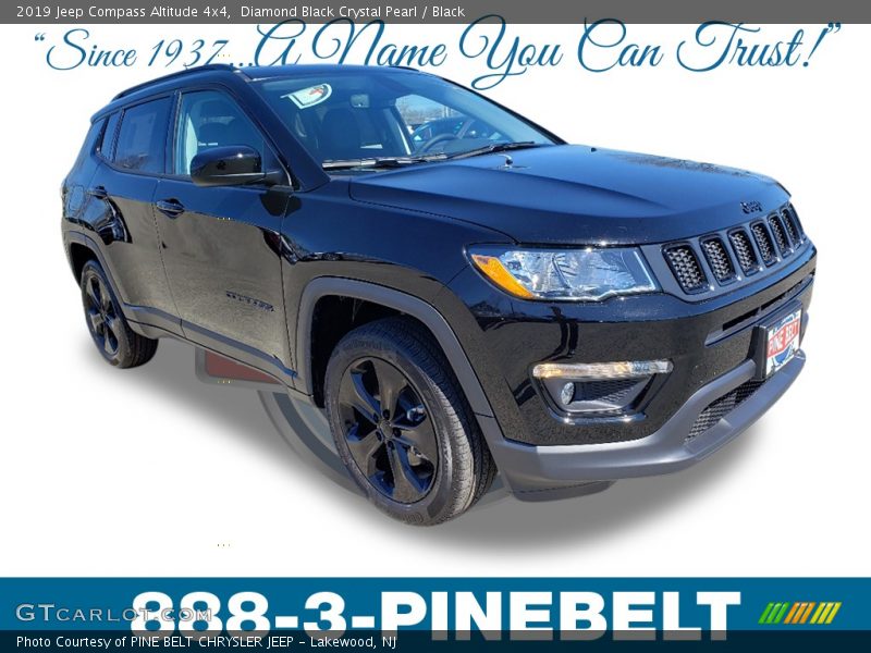 Diamond Black Crystal Pearl / Black 2019 Jeep Compass Altitude 4x4