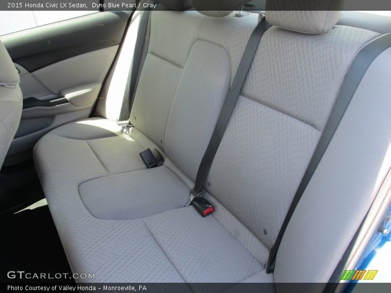 Dyno Blue Pearl / Gray 2015 Honda Civic LX Sedan