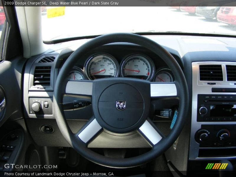 Deep Water Blue Pearl / Dark Slate Gray 2009 Dodge Charger SE