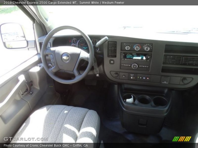 Summit White / Medium Pewter 2019 Chevrolet Express 2500 Cargo Extended WT