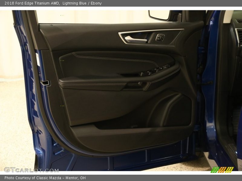 Lightning Blue / Ebony 2018 Ford Edge Titanium AWD
