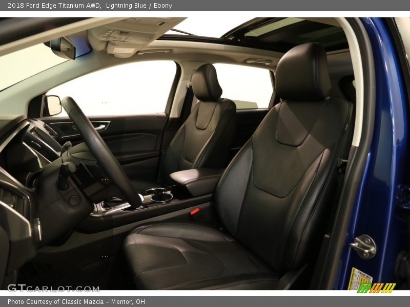 Lightning Blue / Ebony 2018 Ford Edge Titanium AWD