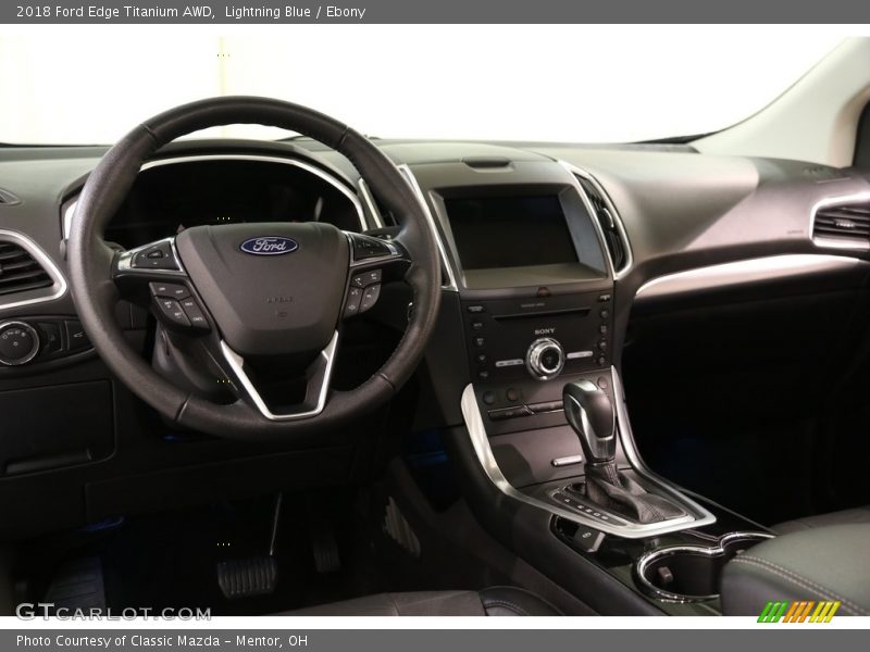 Lightning Blue / Ebony 2018 Ford Edge Titanium AWD